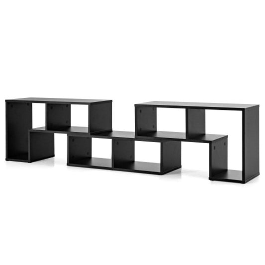 3 Pieces Console Tv Stand For Tvs Up To 65 Inch With Shelves