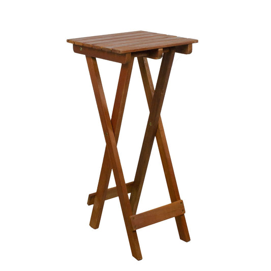 26 Light Brown Acacia Wood Outdoor Folding Accent Table