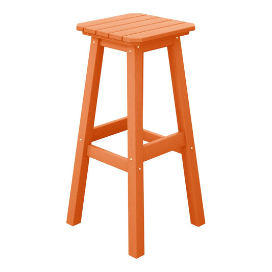 Westintrends 29 Hdpe Outdoor/patio Backless Square Bar Stool