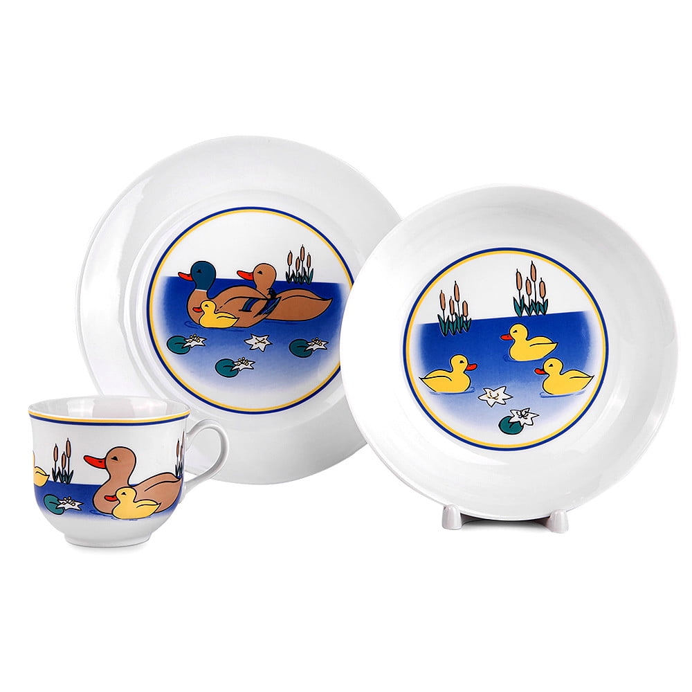 Thun Ducklings Porcelain Kids Dinnerware Set of 3