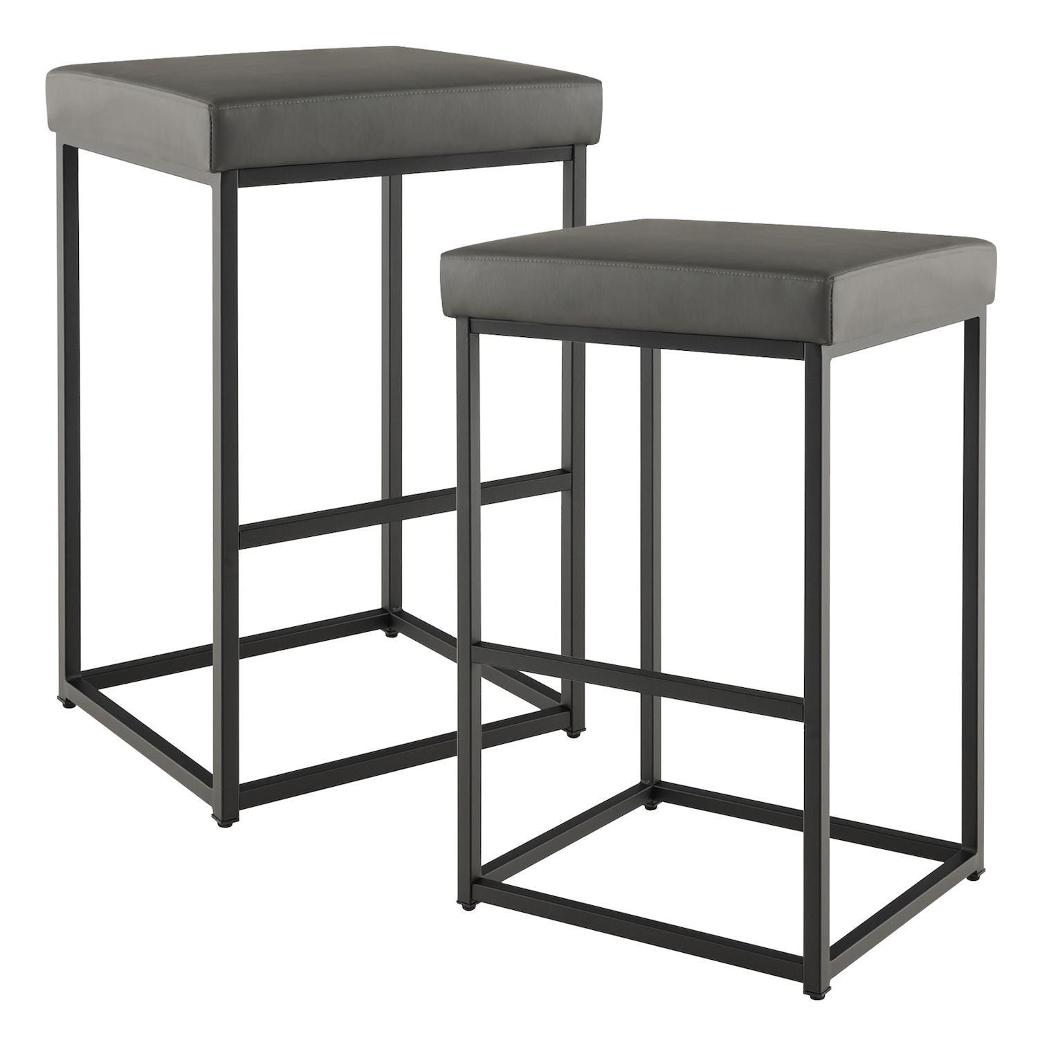 30 Inch Barstools Set Of 2 With Pu Leather Cover