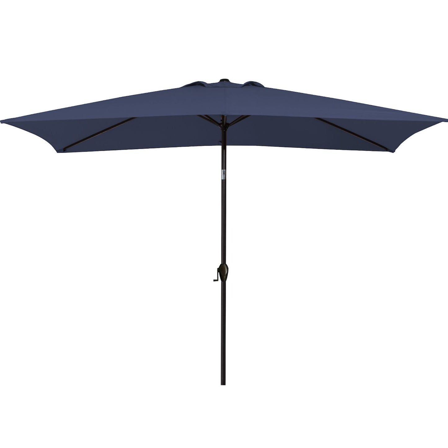 6.5 Ft. X 10 Ft. Steel Rectangle Market Push Button Tilt Patio Umbrella