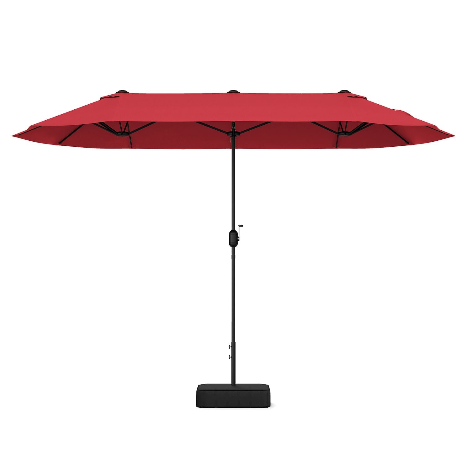 13 Feet Double-sided Patio Twin Table Umbrella With Crank Handle