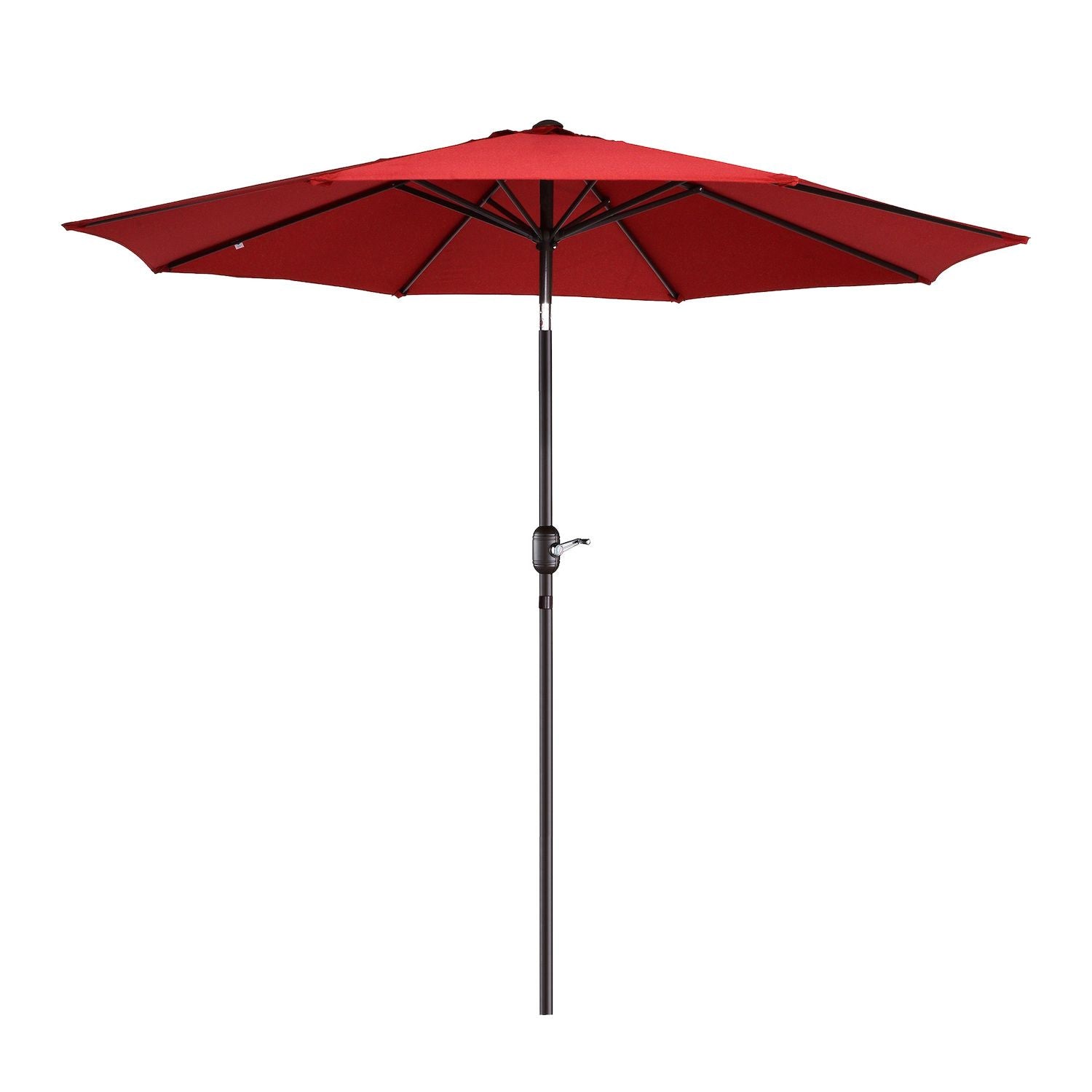 Villacera 9-ft Easy Crank Outdoor Patio Umbrella Shade with Auto Tilt  Vented Canopy