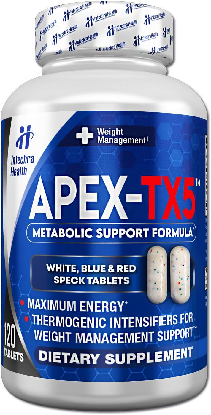 Weight Management Dietary Supplement 120 White Blue Red Speck Tablets Manufactured in the USA Highest Professional Quality