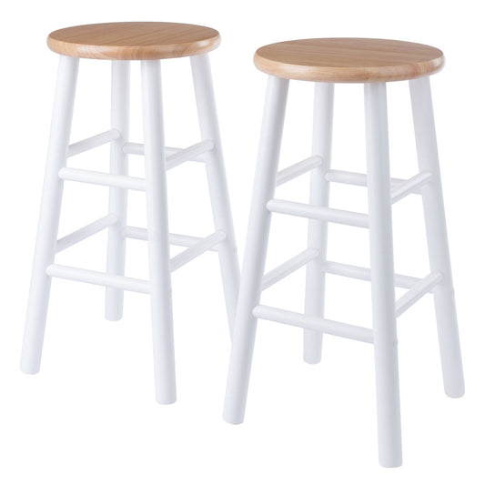 2-pc Counter Stool Set, Natural And White