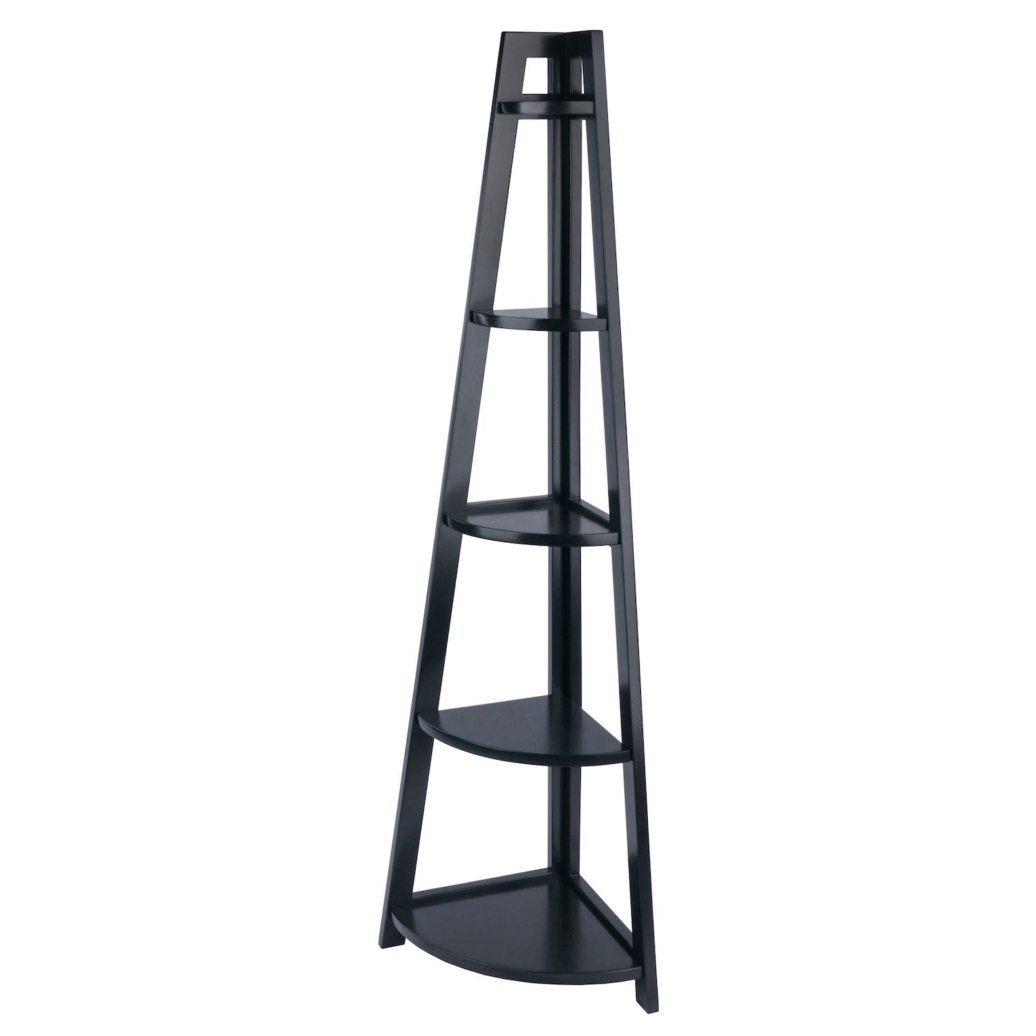 5-tier A-frame Corner Shelf, Black