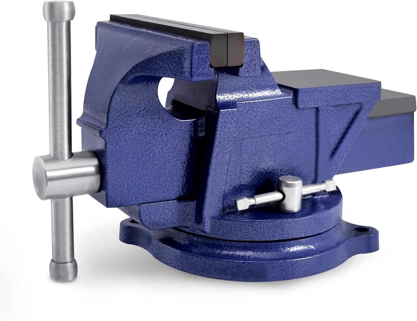 Iglobalbuy 5" Bench Vise with Anvil, 5 Inch Jaw Width Table Top Clamp 360° Swivel Base Heavy Duty Cast Iron Clamp Press Locking Home Bench Vice for Woodworking Milling