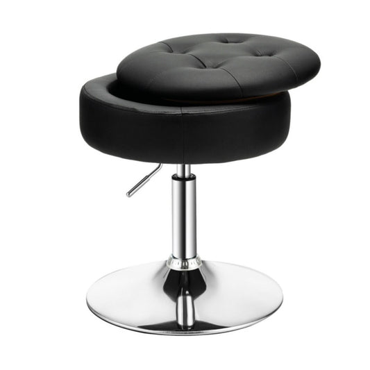 Adjustable 360â° Swivel Storage Vanity Stool With Removable Tray