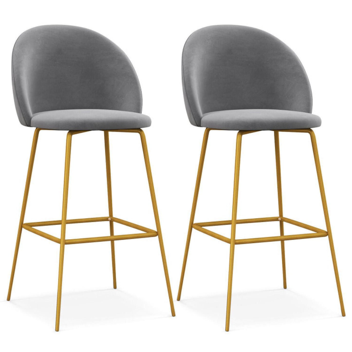 29 Inches Bar Stools Set Of 2 With Padded Seats