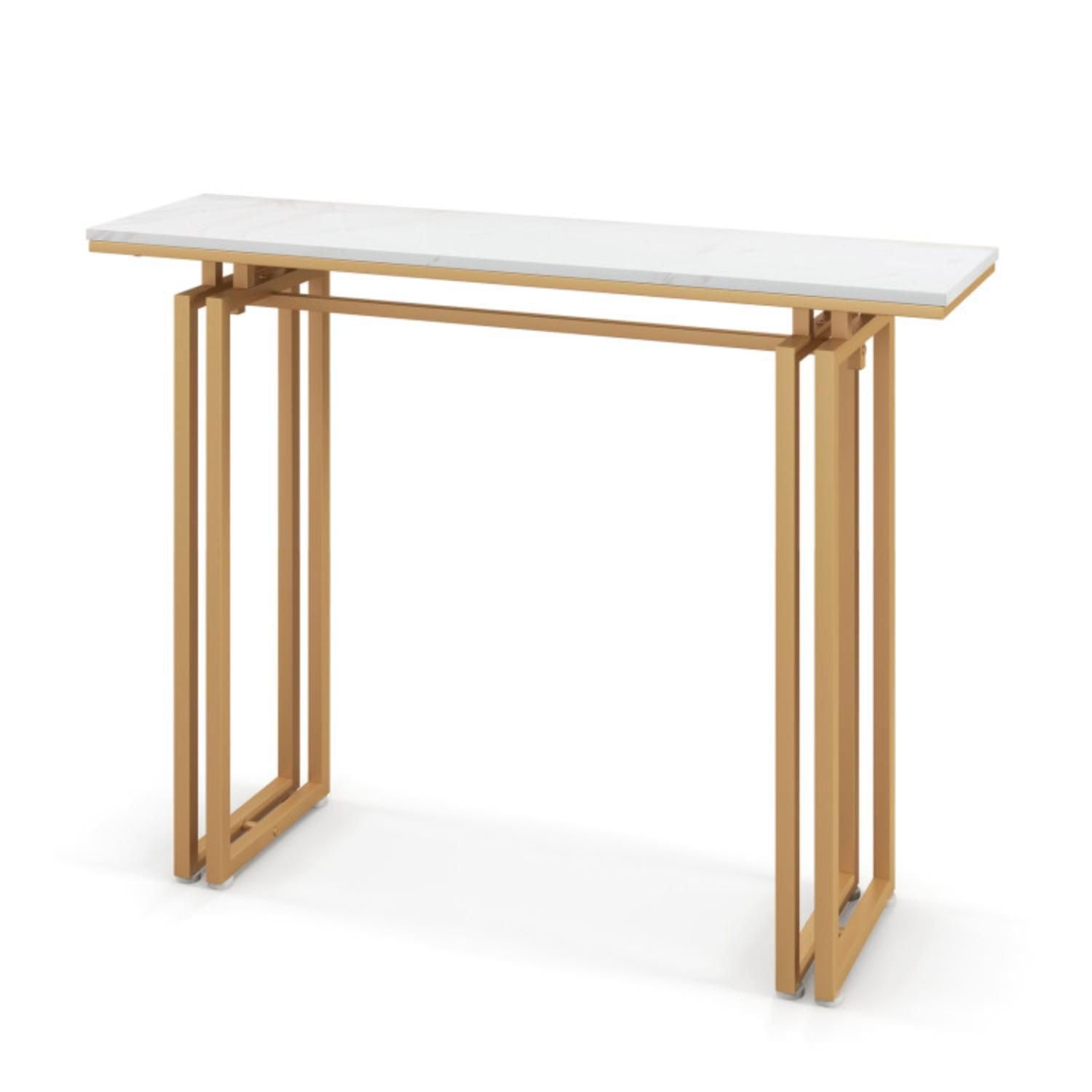 43.5 Inch Console Table With Heavy-duty Metal Frame