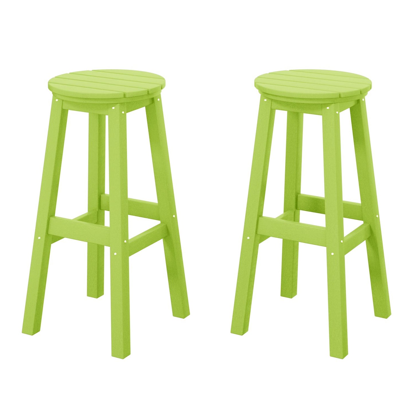 Westintrends 29 Hdpe Outdoor/patio Round Bar Stool (set Of 2)