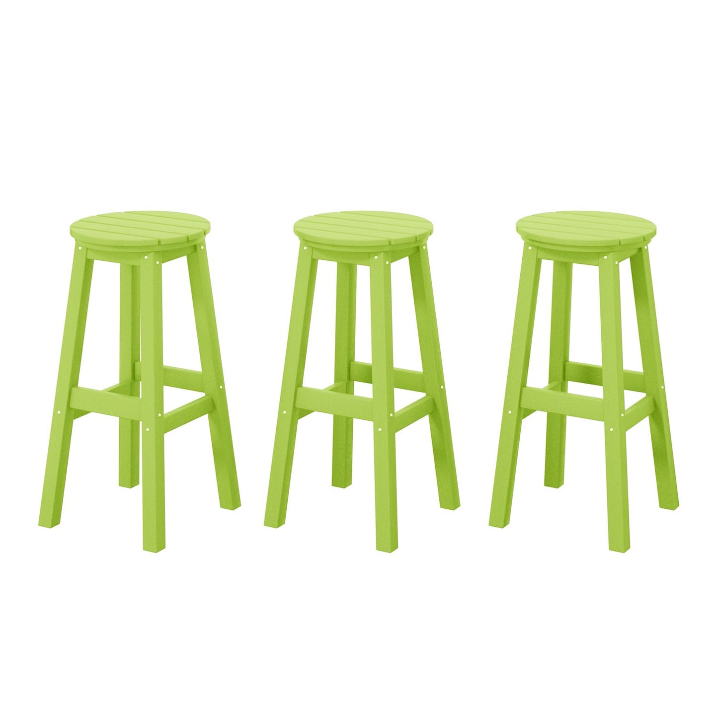 Westintrends 29 Hdpe Outdoor/patio Round Bar Stool (set Of 3)