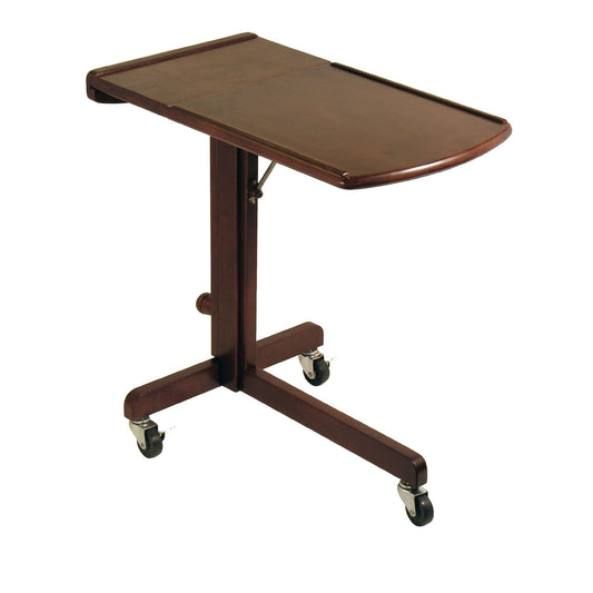 36.25 Walnut Wood Adjustable Laptop Cart