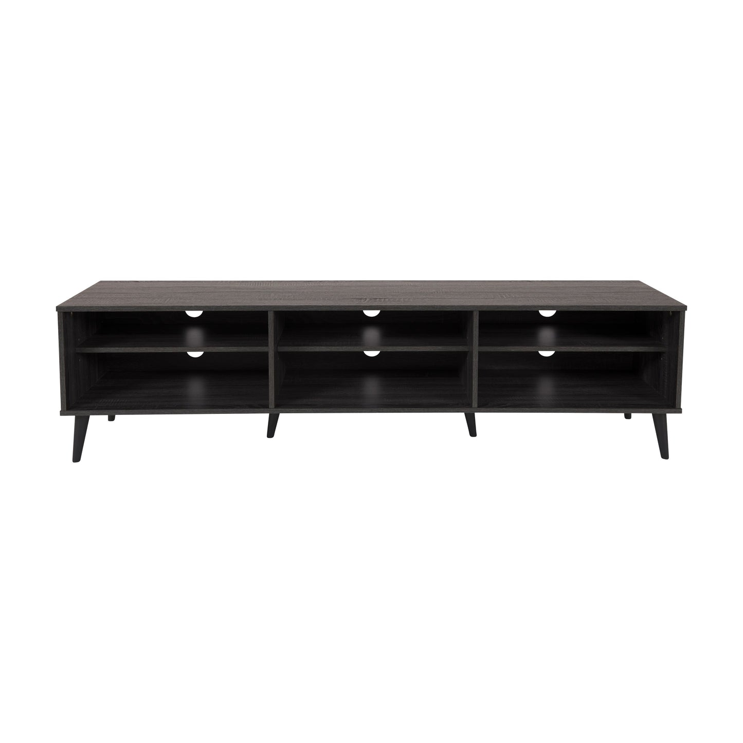 CorLiving - Cole Collection TV Stand with Open Cabinets for Most TVs up to 85"