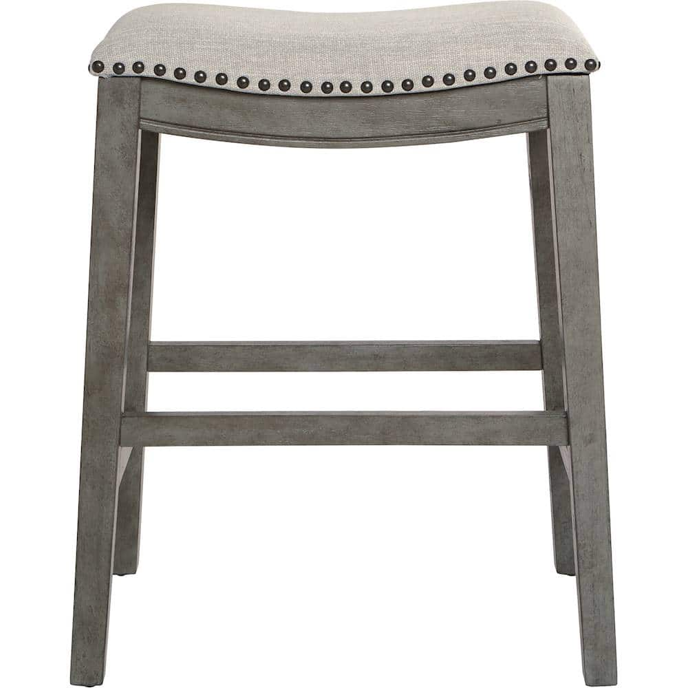 Contemporary Wood Saddle Stool (Set of 2)