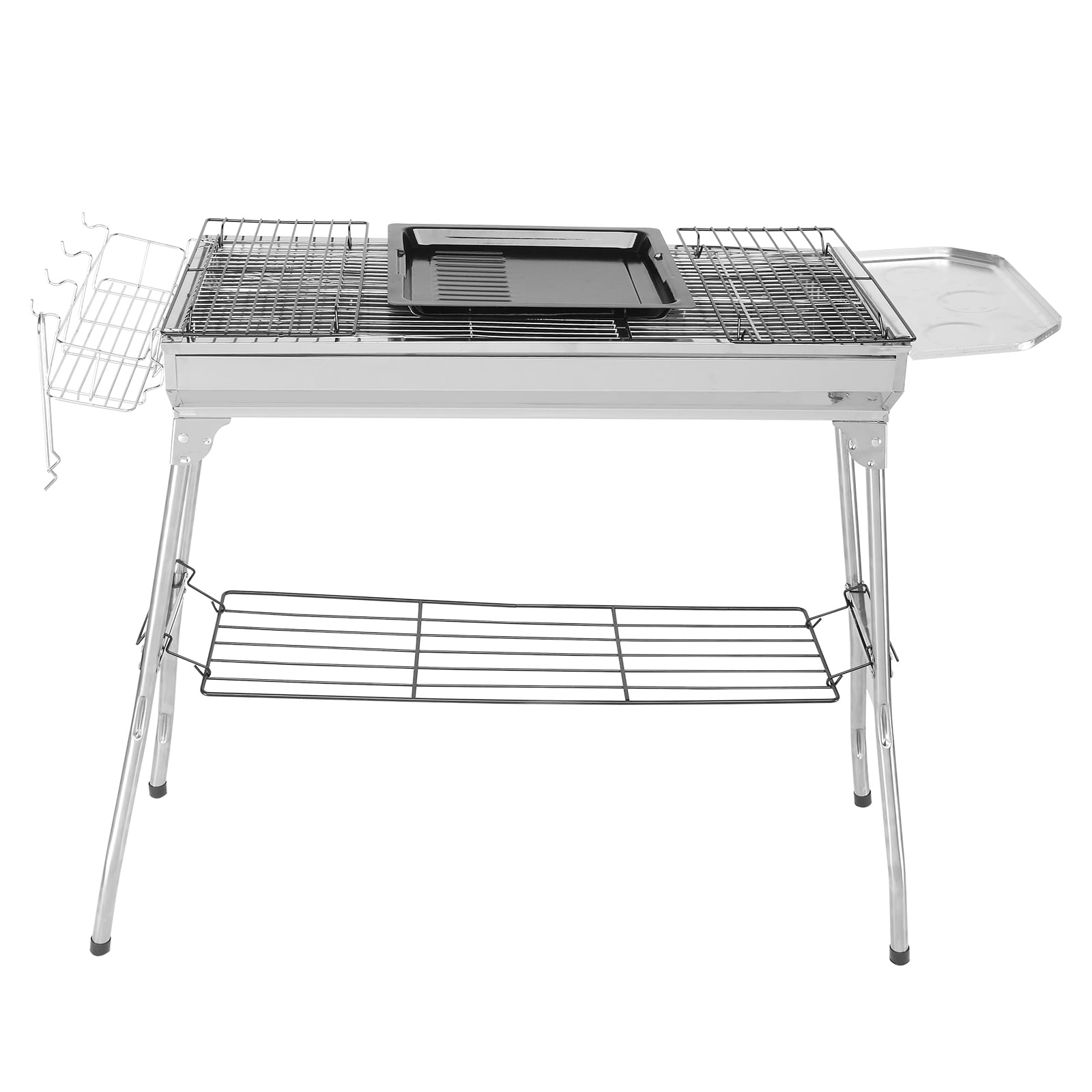 iTopRoad BBQ Grill Charcoal Portable 39'' Grills,Silver