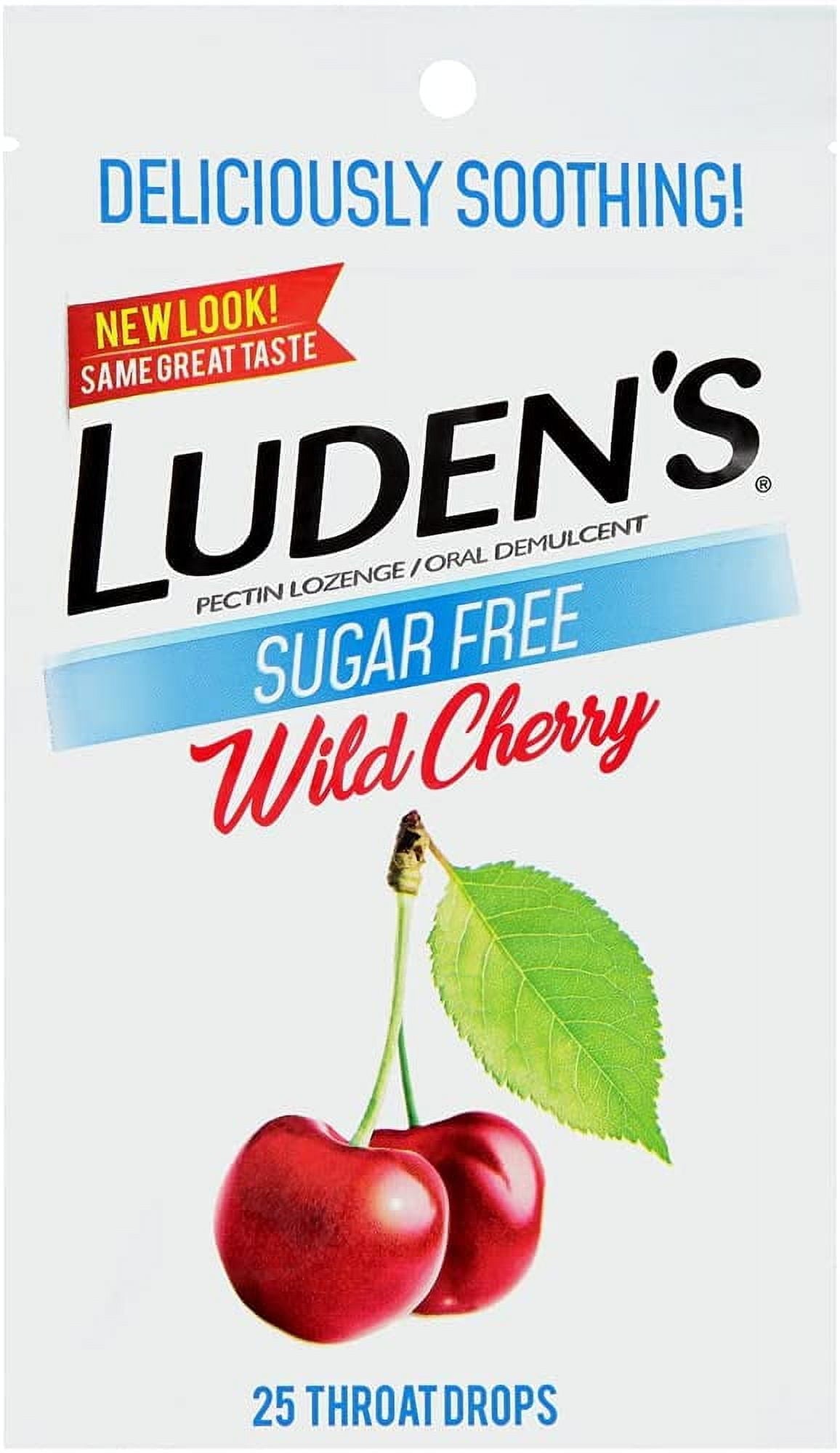 8 Pack Luden's Throat Drops, Sugar Free, Wild Cherry 25 Each