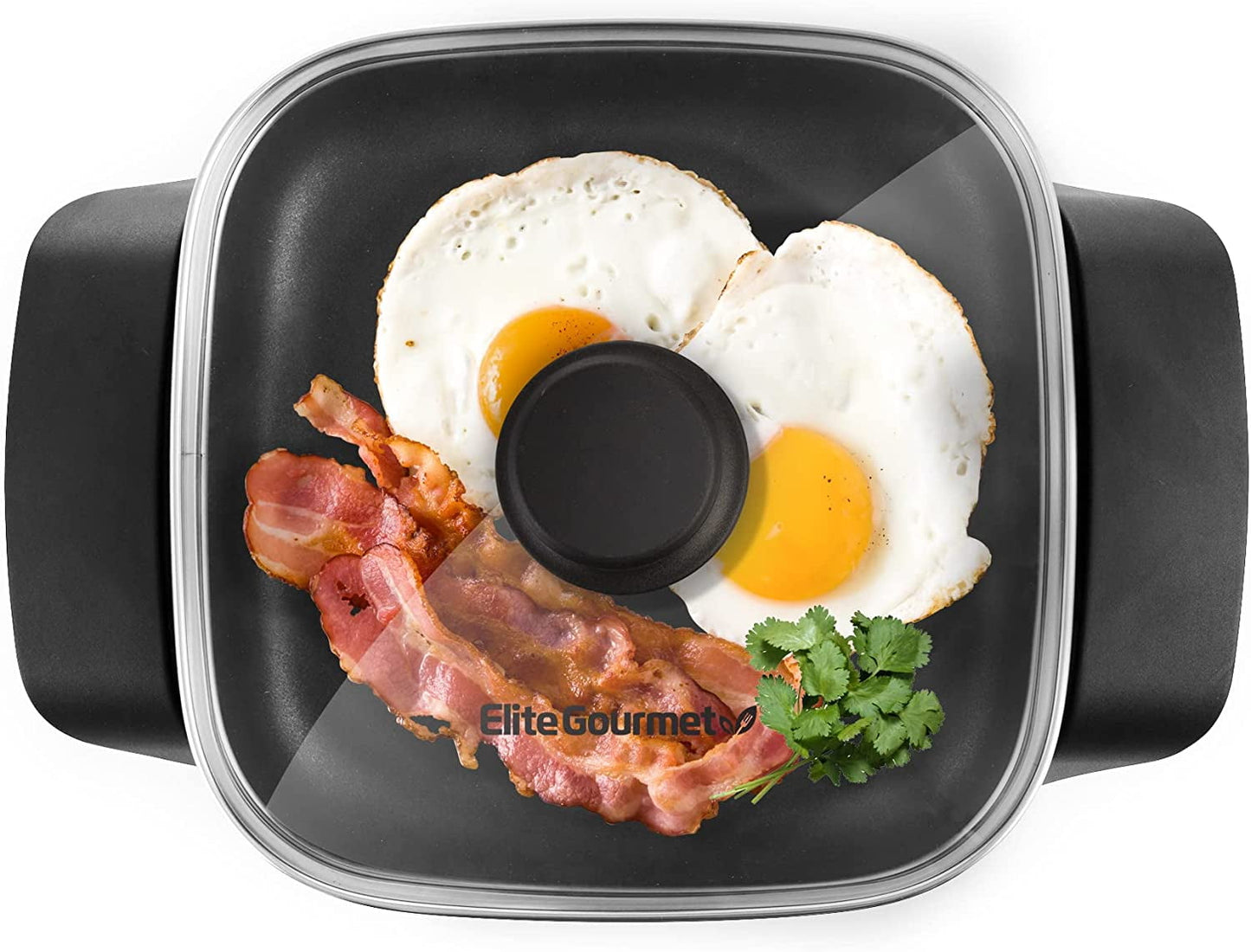 8” x 8" Non-stick Elcteric Skillet with Tempered Glass Vented Lid,