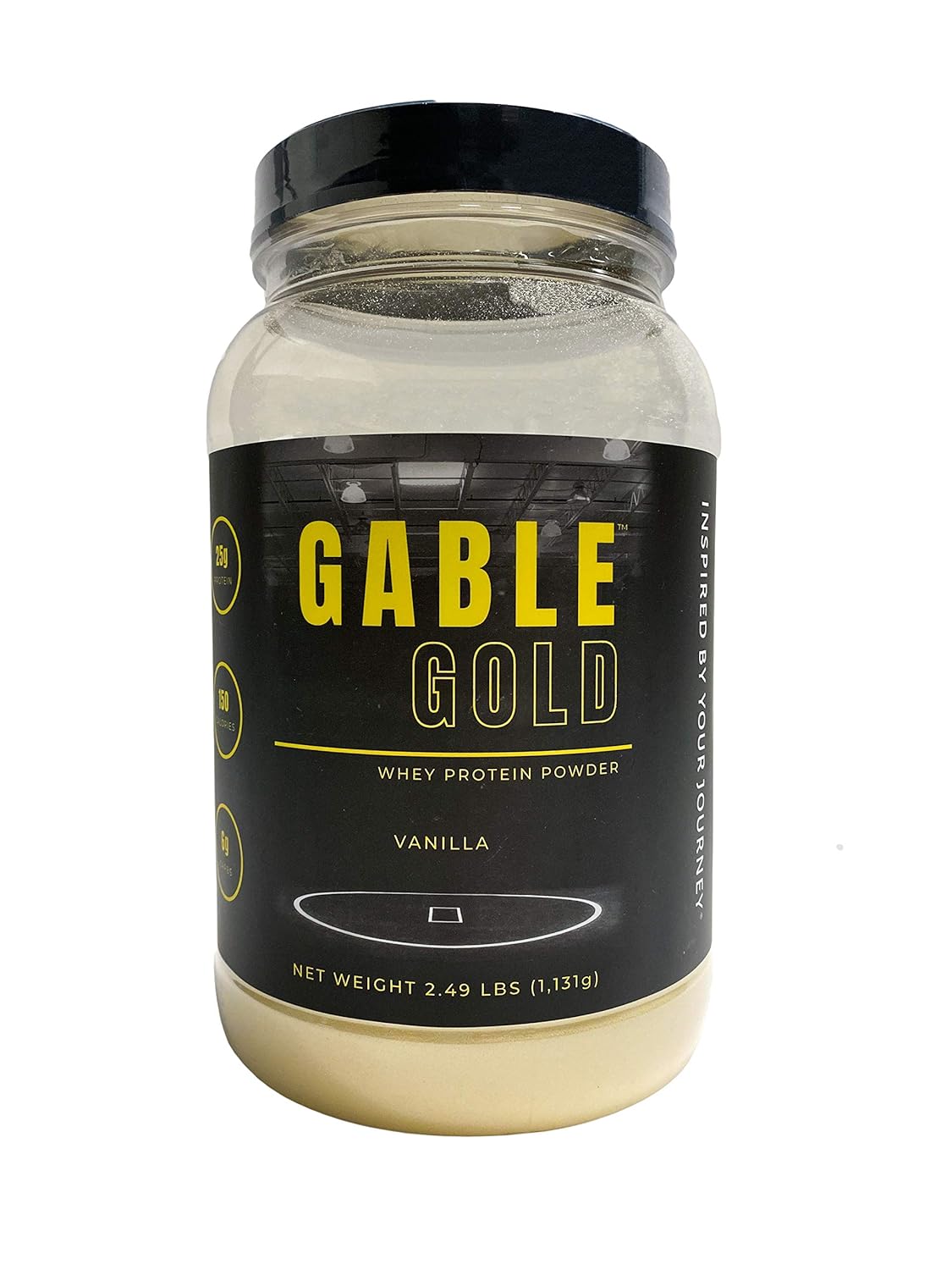 Silver Star Nutrition, Gable Gold Vanilla Whey Protein Powder + MCT Oil & Inulin, No Added Sugar, 25g of Protein per Serving, 30 Servings, 2.49 Lbs