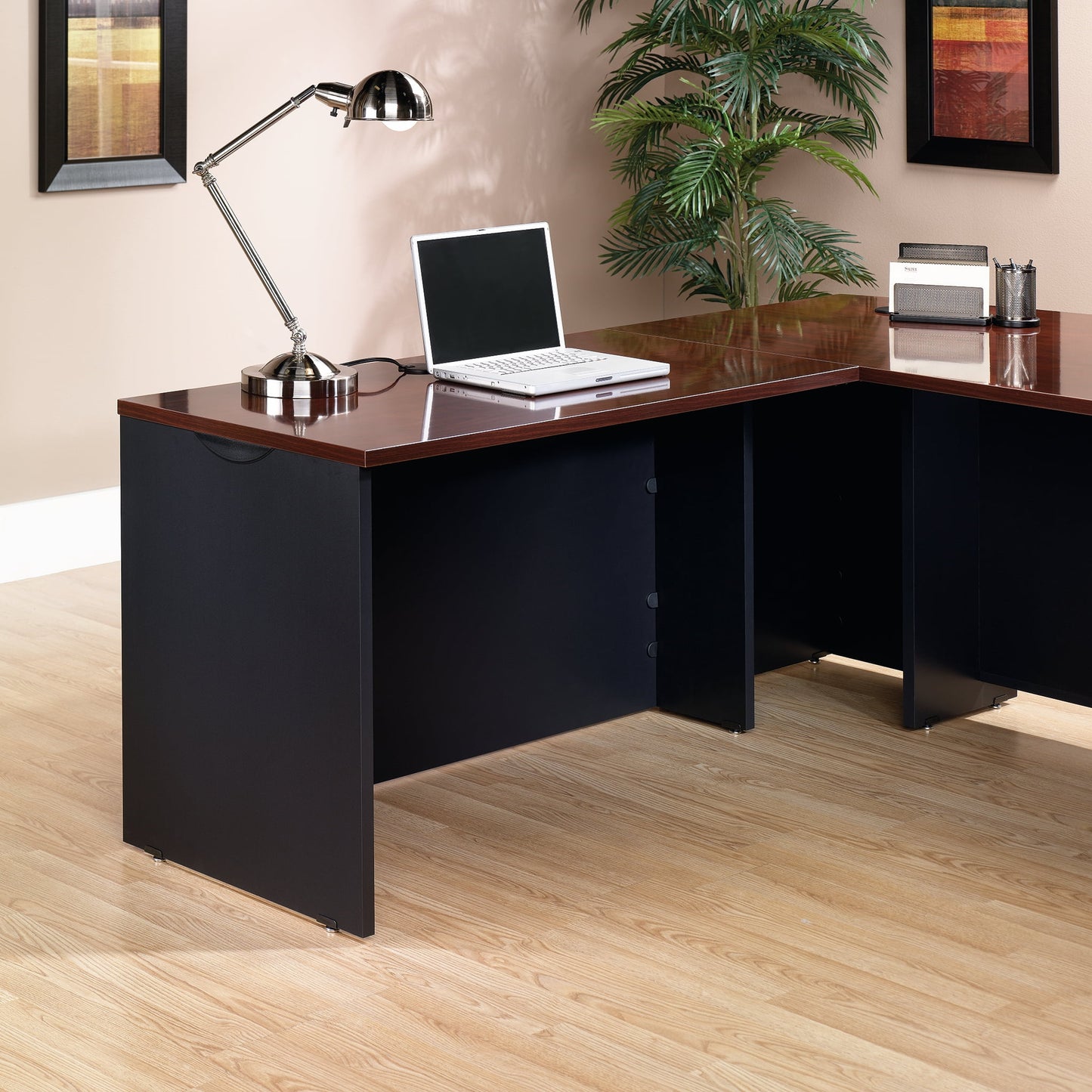 Sauder Via Desk Return, Classic Cherry Finish