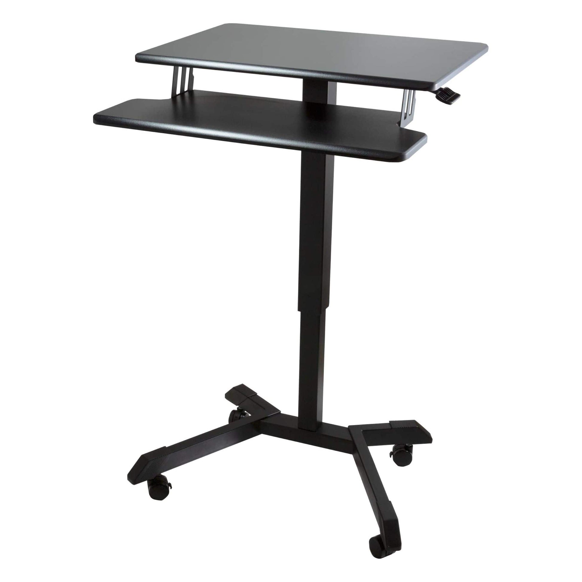 Mobile Adjustable Standing Desk with Keyboard Tray 25.6" Wide