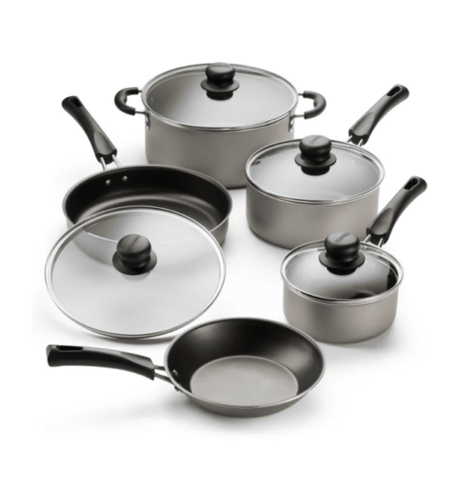 9 Piece Cookware Set Nonstick Pots Pans Home Kitchen Cooking Non Stick,Champagne