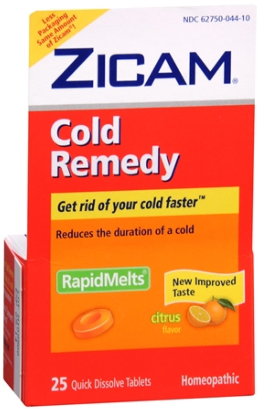 Zicam Cold Remedy RapidMelts with Vitamin C Citrus 25 Each (Pack of 2)