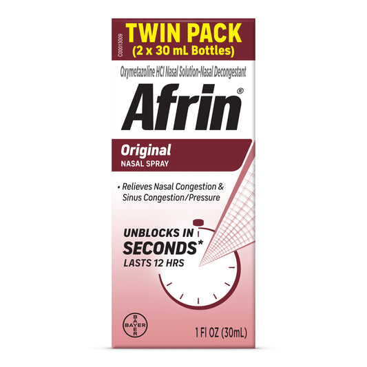 AFRIN ORIGINAL 12hr Nasal Spray 60ml (2x30ml)