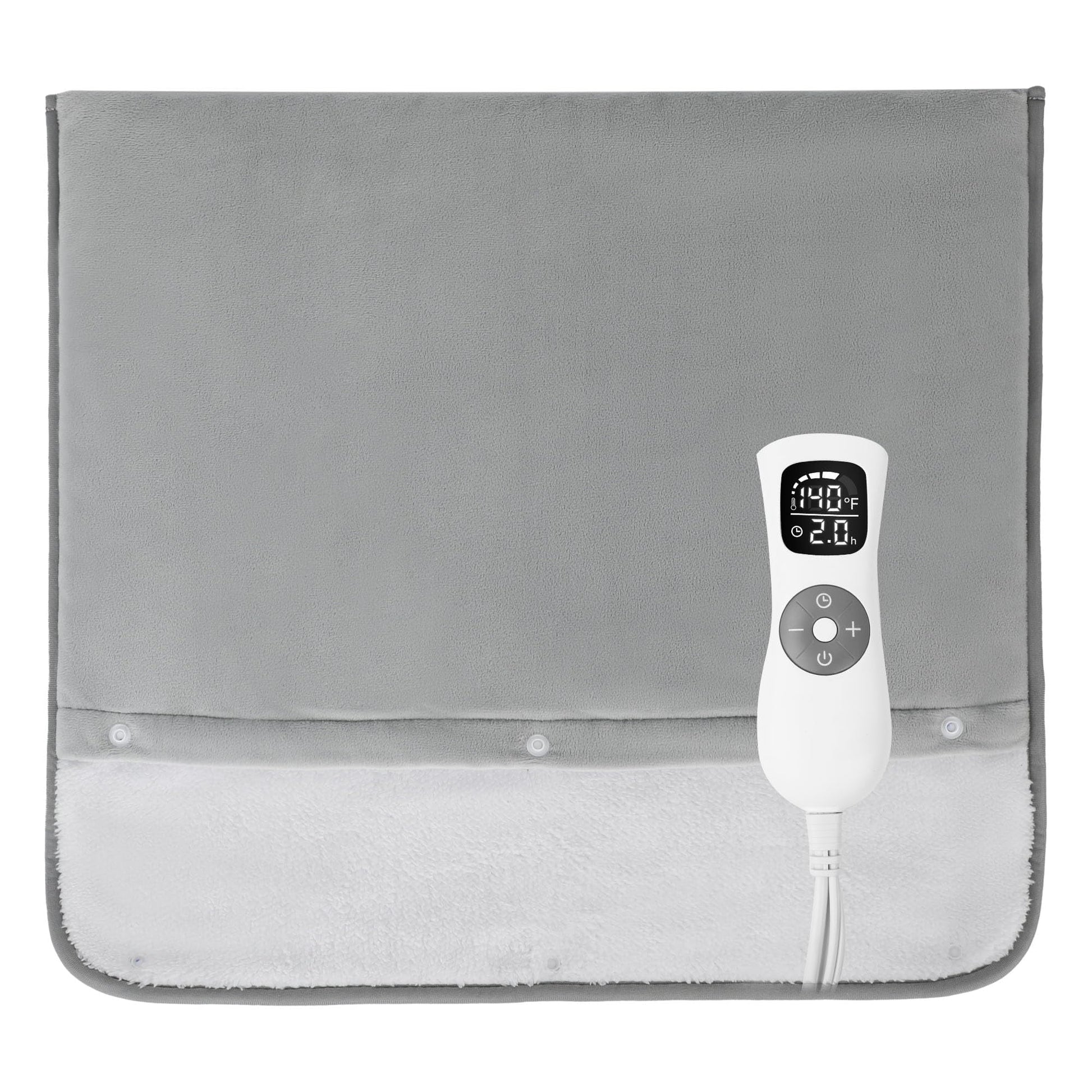 ALLJOY Heated Foot Warmer Electric Heating Pad for Feet with 4h Auto Off & 6 Heat Levels, Gray, 21"x20"