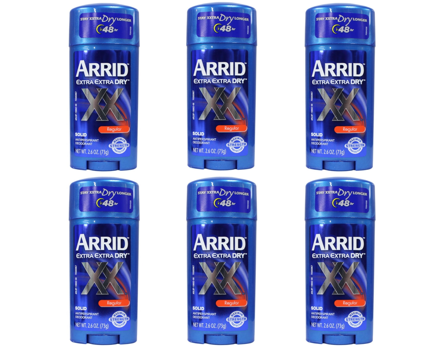 ARRID XX Anti-Perspirant Deodorant Solid Regular 2.70 oz (Pack of 6)