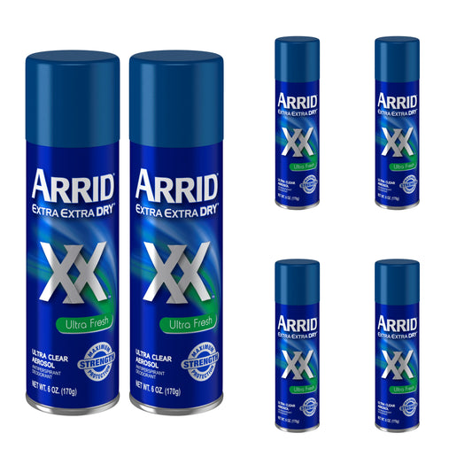 ARRID XX Ultra Clear Anti-Perspirant Deodorant Spray, Ultra Fresh 6 oz (Pack of 6)