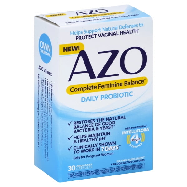 AZO Complete Feminine Balance Daily Probiotics for Women, 30 Count