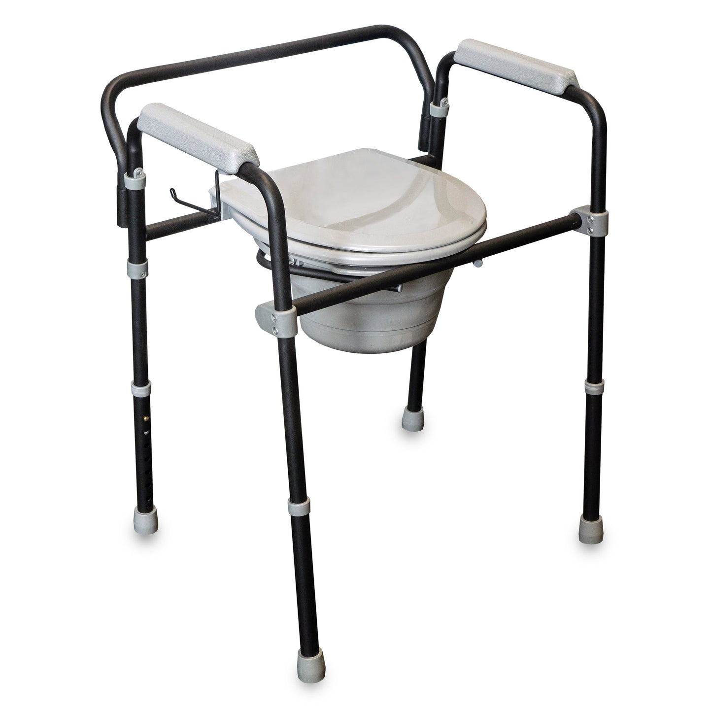 Able Life Bedside Commode, Extra Wide 3-in-1 Toilet Safety Rail, Shower Chair, Portable Toilet for Seniors and Elderly Adults, Commode Chair, Black