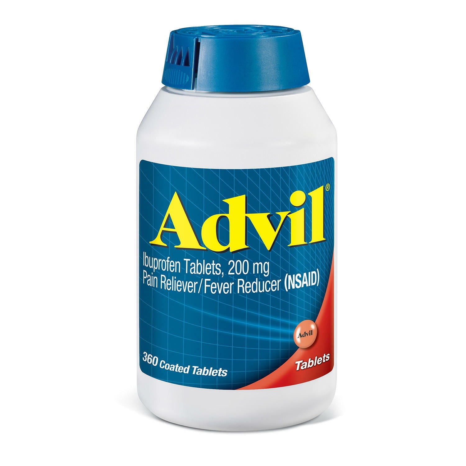 Advil Ibuprofen 200 Mg., Pain Reliever/Fever Reducer, 360 Tablets