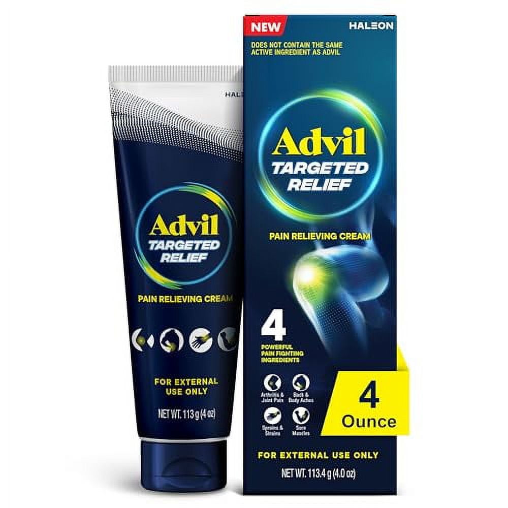 Advil Targeted Relief Pain Relieving Cream, Up to 8 Hours of Powerful Relief of Joint Pain, Lower Back Pain and Muscle Pain - 4 oz