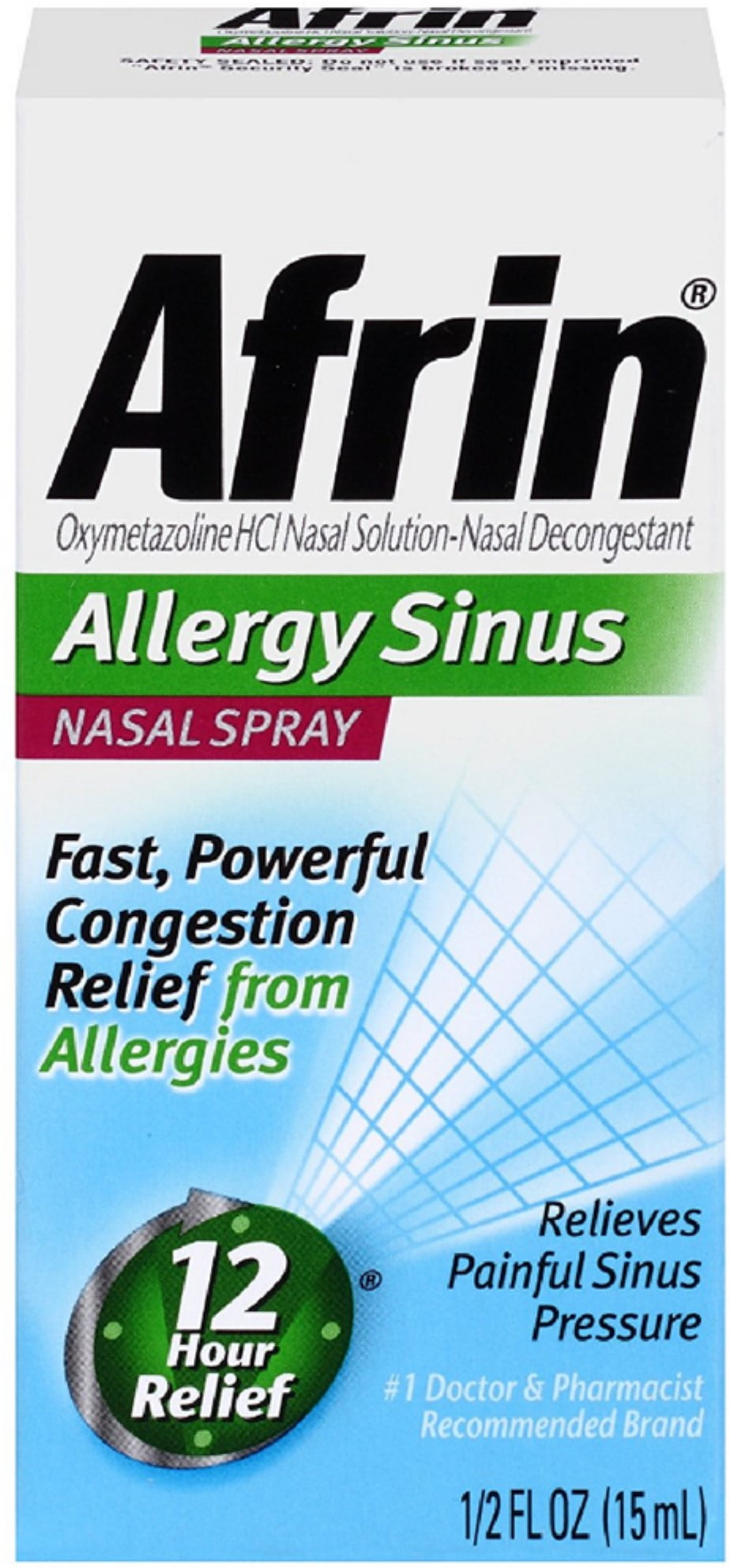 Afrin Allergy Sinus Nasal Spray 0.50 oz (Pack of 6)