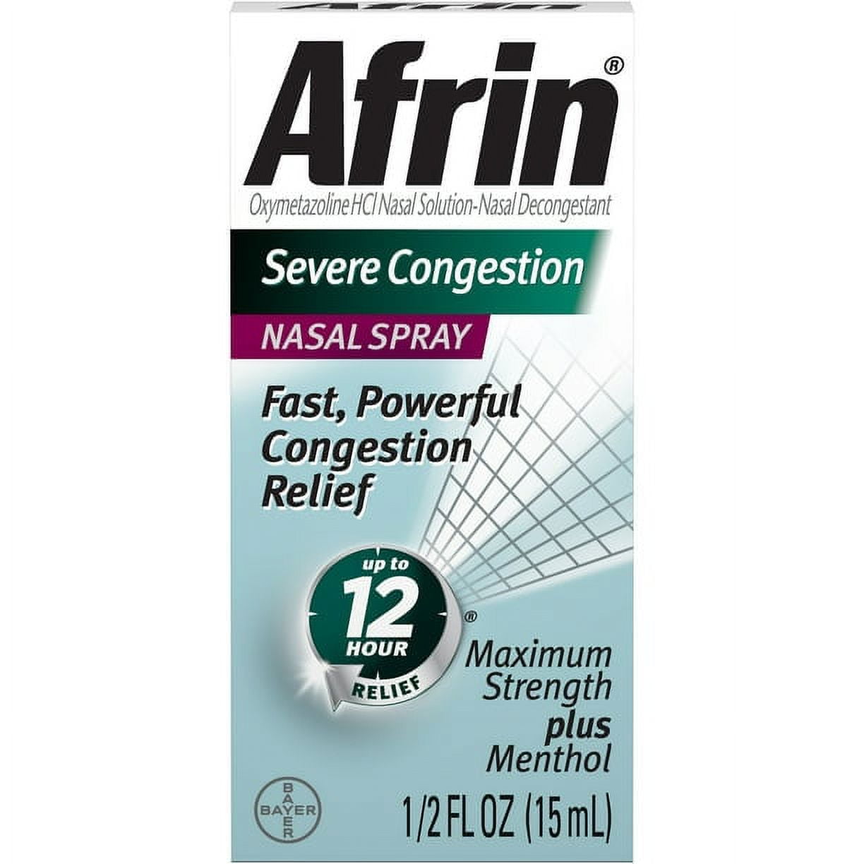 Afrin Severe Nasal Congestion Spray Fast Relief Max Strength, 0.5oz, 6-Pack