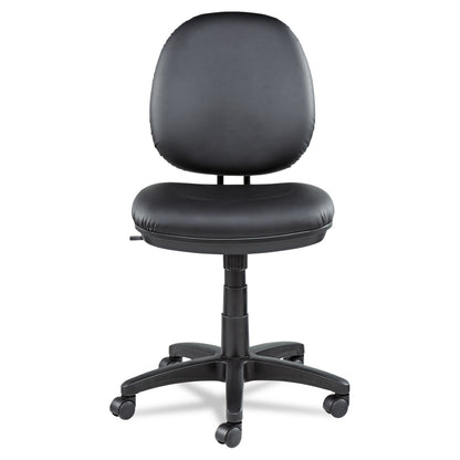 Alera Interval Series Swivel/Tilt Task Chair, Bonded Leather Seat/Back, Up to 275 lb, 18.11" to 23.22" Seat Height, Black