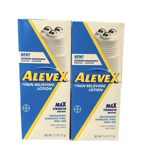 Aleve Pain Relieving Lotion with Rollerball 2.5 oz (Pack of 2)