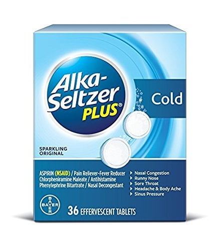 Alka-Seltzer Plus Cold Medicine, Original Effervescent Tablets - 36 Ea