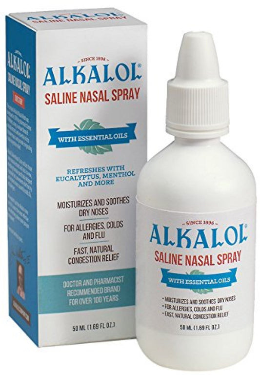 Alkalol Saline Nasal Spray 1.69 oz (Pack of 3)