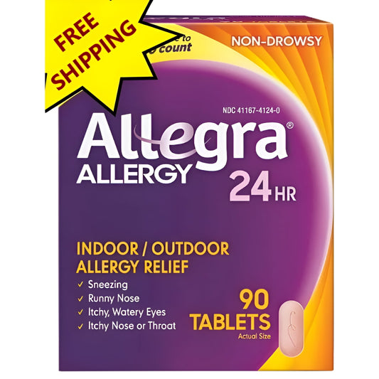 Allegra Allergy Relief Non-Drowsy Antihistamine 24-Hour Allergy Relief 180 mg 90 tablets *EN