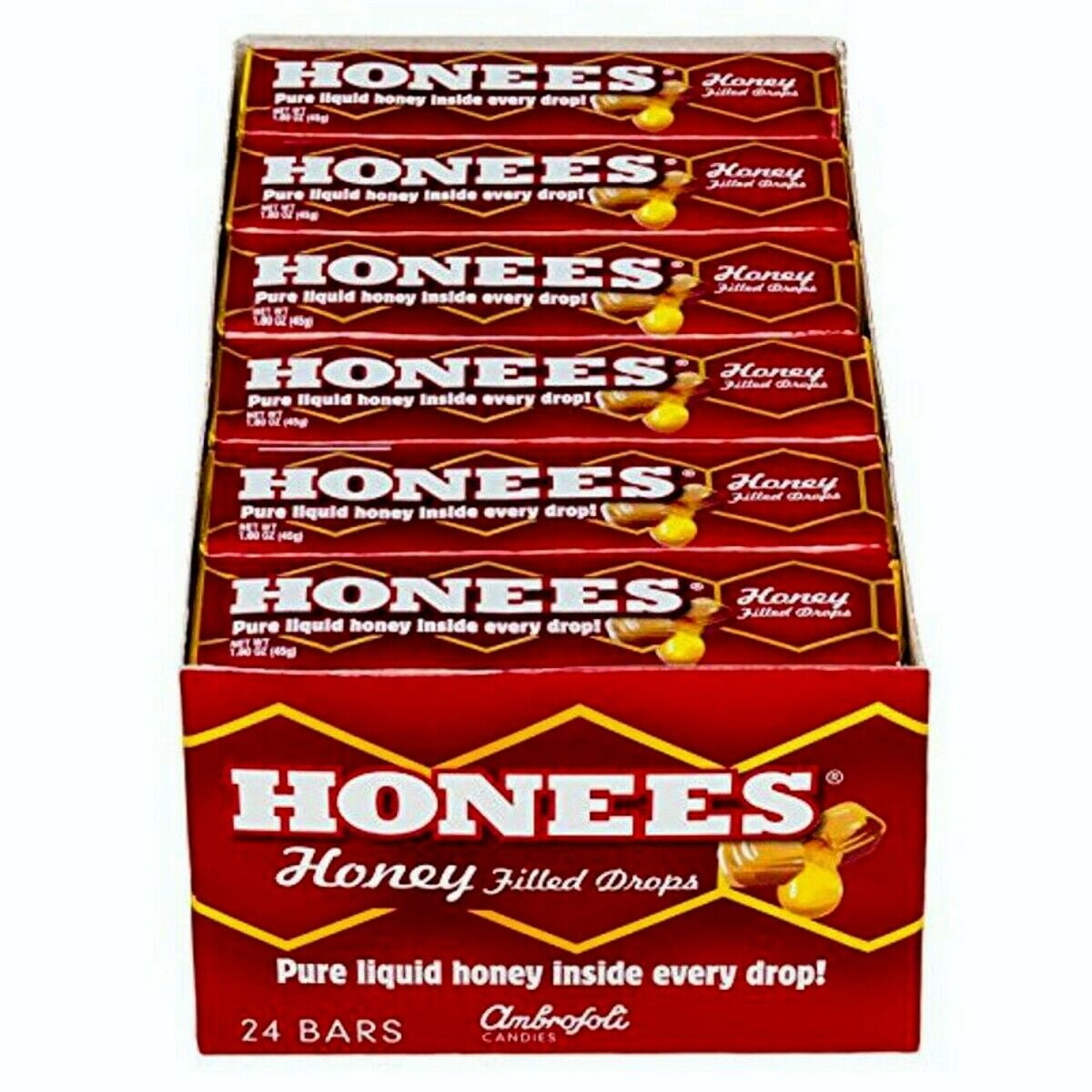 Ambrosoli Honees Honey Filled Drops 24 Count