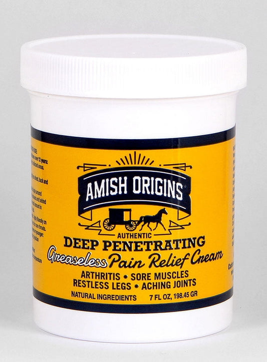 Amish Origins Deep Penetrating Greaseless Pain Relief Cream 7 oz