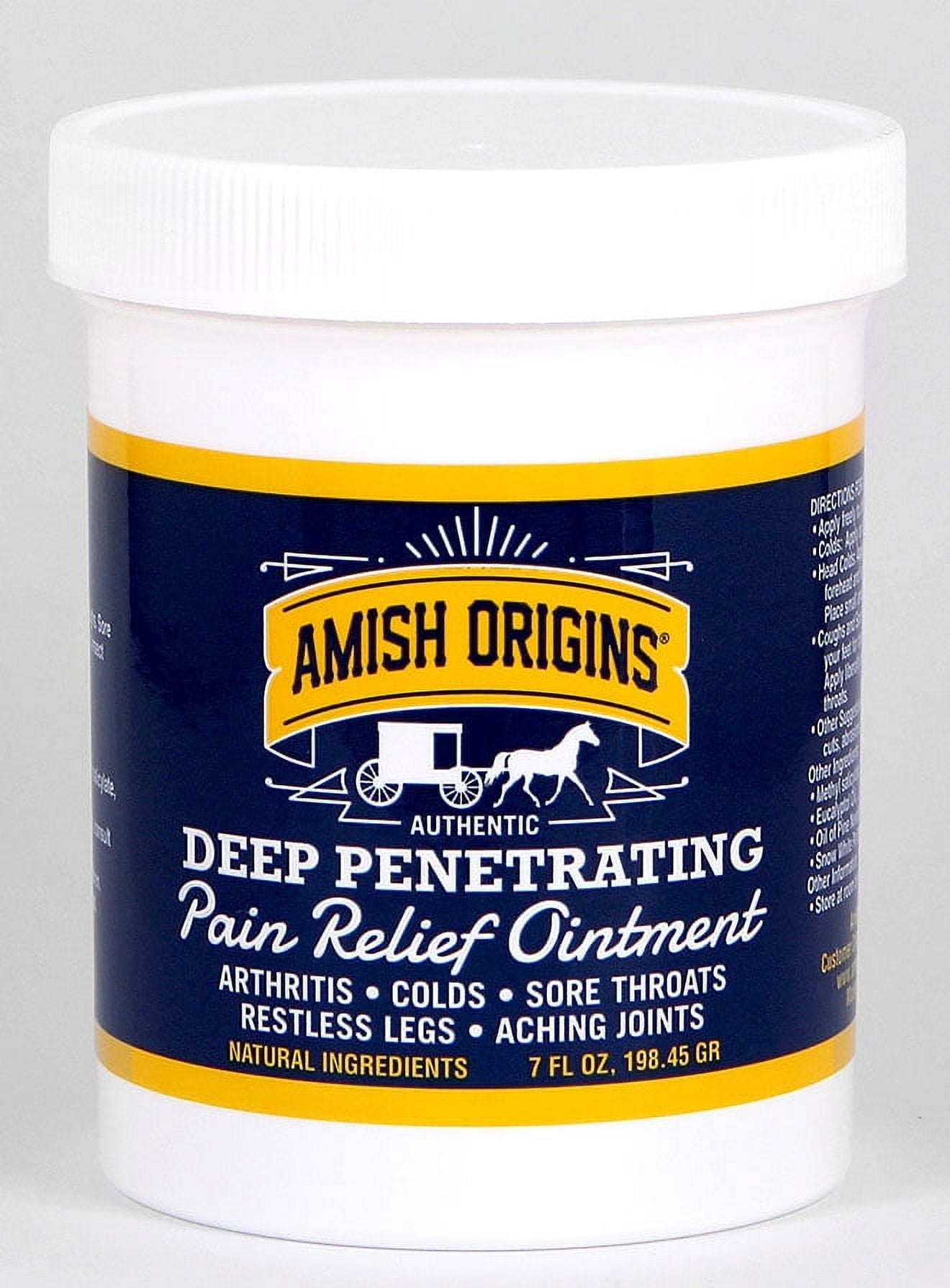 Amish Origins Deep Penetrating Pain Relief Ointment 7 oz