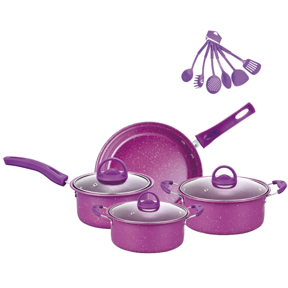 Anself Small Non-Stick 13 Piece Kitchenware Pots & Pans Non-Stick Cookware Set Cookware Gifts for Friends and Family