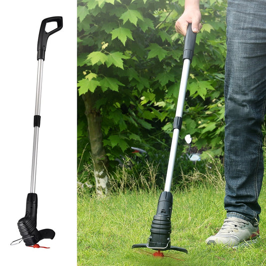 Anvazise Portable Cordless Lawn Weed Eater Cutter Grass Trimmer Garden Repair Accessory EU Plug