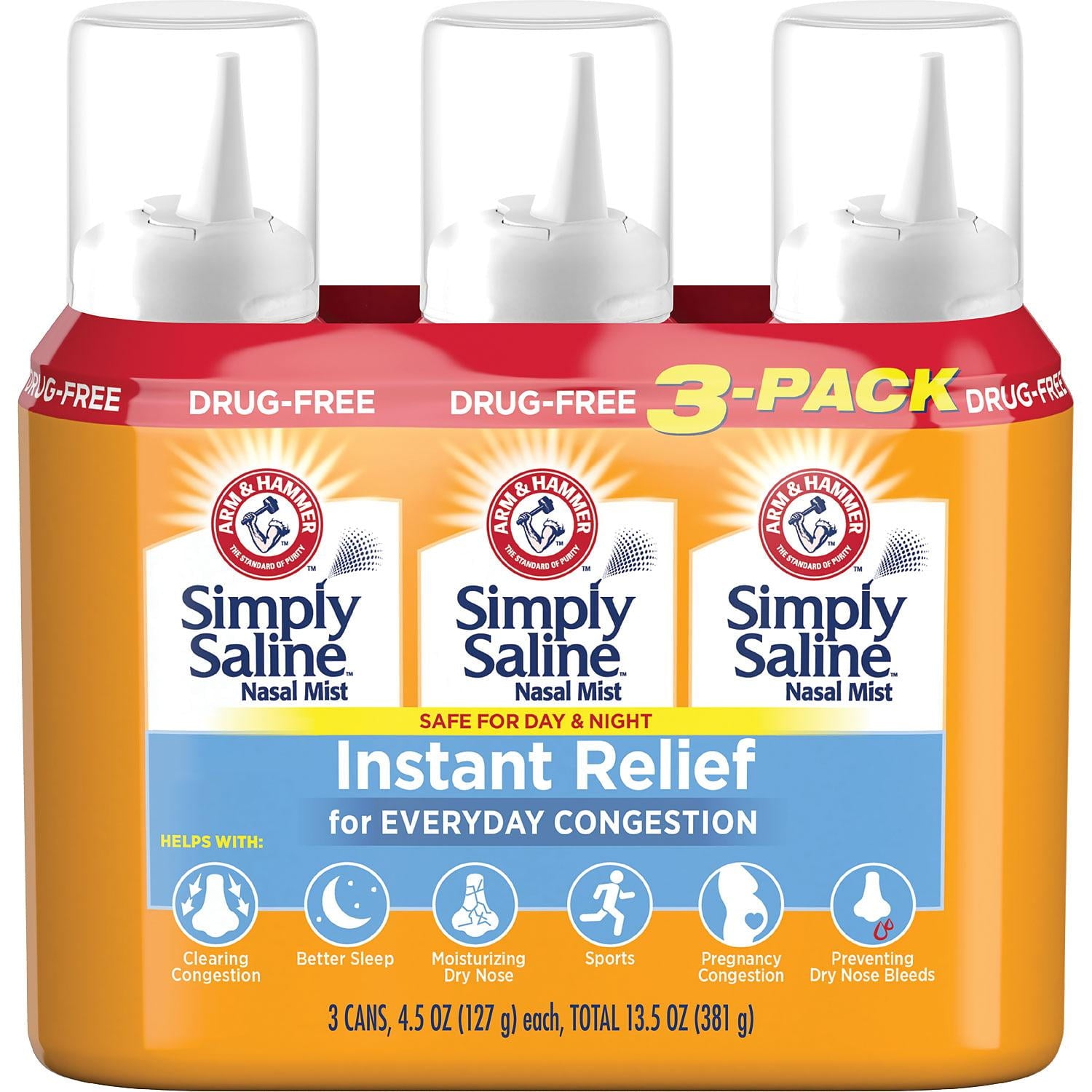 Arm & Hammer Simply Saline Nasal Relief (4.25 oz., 3 pk.)