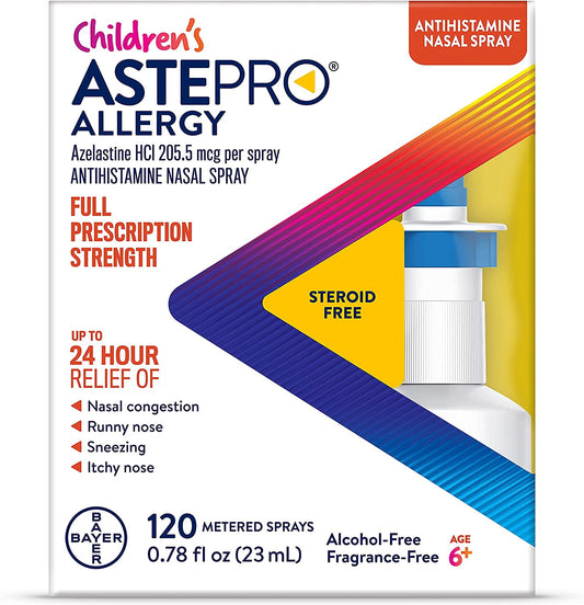 Astepro Children's Allergy Medicine, Antihistamine Nasal Spray, Steroid Free, 120 Metered Sprays 0.78 fl oz